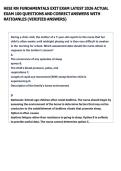 HESI RN FUNDAMENTALS EXIT EXAM LATEST 2026 ACTUAL  EXAM 100 QUESTIONS AND CORRECT ANSWERS WITH  RATIOANLES &lpar;VERIFIED ANSWERS&rpar; 