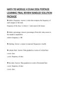 MATH 110 MODULE 4 EXAM 2026 PORTAGE LEARNING FINAL REVIEW BUNDLED SOLUTION PACKAGE