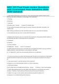 NSG 323 Final Exam review Questions with Guaranteed Pass Solutions 2025-2026 Updated&period;