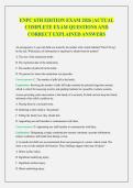 ENPC 6TH EDITION EXAM 2026 &vert;ACTUAL COMPLETE EXAM QUESTIONS AND CORRECT EXPLAINED ANSWERS