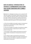 MATH 110 MODULE 7 INTRODUCTION TO STATISTICS COMPREHENSIVE EXAM SCRIPT 2026 SOLVED QUESTIONS WITH CORRECT ANSWERS