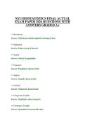 NYU BIOSTATISTICS FINAL ACTUAL EXAM PAPER 2026 QUESTIONS WITH ANSWERS GRADED A&plus;