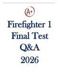 Firefighter 1 Final Test 2026 &ndash; Complete Questions & Verified Answers