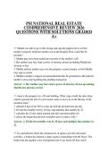PSI NATIONAL REAL ESTATE COMPREHENSIVE REVIEW 2026 QUESTIONS WITH SOLUTIONS GRADED A&plus;