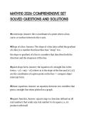 MATH110 2026 COMPREHENSIVE SET SOLVED QUESTIONS AND SOLUTIONS
