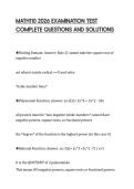 MATH110 2026 EXAMINATION TEST COMPLETE QUESTIONS AND SOLUTIONS