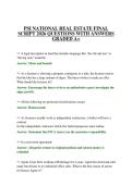 PSI NATIONAL REAL ESTATE FINAL SCRIPT 2026 QUESTIONS WITH ANSWERS GRADED A&plus;