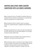 MATH110 2026 STUDY SHEET MASTER QUESTIONS WITH ACCURATE ANSWERS