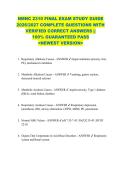 NMNC 2310 FINAL EXAM STUDY GUIDE  2026&sol;2027 COMPLETE QUESTIONS WITH  VERIFIED CORRECT ANSWERS &vert;&vert;  100&percnt; GUARANTEED PASS  <NEWEST VERSION> 