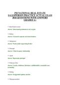 PSI NATIONAL REAL ESTATE SALESPERSON PRACTICE ACTUAL EXAM 2026 QUESTIONS WITH ANSWERS GRADED A&plus;