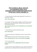 PSI NATIONAL REAL ESTATE SALESPERSON PRACTICE CERTIFICATION PAPER 2026 QUESTIONS WITH SOLUTIONS GRADED A&plus;