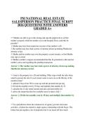 PSI NATIONAL REAL ESTATE SALESPERSON PRACTICE FINAL SCRIPT 2026 QUESTIONS WITH ANSWERS GRADED A&plus;