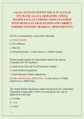 AALAS LAT EXAM NEWEST 2026 ACTUAL EXAM  TEST BANK&vert; AALAS LABORATORY ANIMAL  TECHNICIAN &lpar;LAT&rpar; CERTIFICATION EXAM PREP  WITH 550 REAL EXAM QUESTIONS AND CORRECT  VERIFIED ANSWERS&sol; ALREADY GRADED A&plus; &lpar;MOST RECENT&excl;&excl;&rpar;