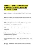 AAMI COLOR AND COSMETICS STUDY SCRIPT 2026 DETAILED QUESTIONS SOLUTIONS EXPERT