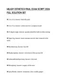 MILADY ESTHETICS FINAL EXAM SCRIPT 2026 FULL SOLUTION SET