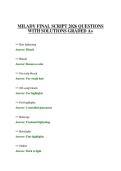 MILADY FINAL SCRIPT 2026 QUESTIONS WITH SOLUTIONS GRADED A&plus;
