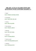 MILADY ACTUAL EXAMINATION 2026 QUESTIONS WITH ANSWERS GRADED A&plus;