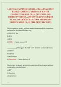LAT FINAL EXAM NEWEST 2026 ACTUAL EXAM TEST  BANK&vert; 2 VERSIONS &lpar;VERSION A & B&rpar; WITH  COMPLETE 500 REAL EXAM QUESTIONS AND  CORRECT VERIFIED ANSWERS&sol; ALREADY GRADED  A&plus;&vert; AALAS LABORATORY ANIMAL TECHNICIAN  CERTIFICATION EXAM PREP &lpar;MOST RECENT&excl;&excl;&rpar; 