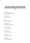 MILADY CERTIFICATION PAPER 2026 QUESTIONS WITH SOLUTIONS GRADED A&plus;
