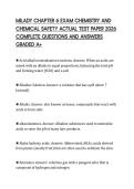MILADY CHAPTER 6 EXAM CHEMISTRY AND CHEMICAL SAFETY ACTUAL TEST PAPER 2026 COMPLETE QUESTIONS AND ANSWERS GRADED A&plus;