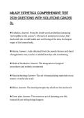 MILADY ESTHETICS COMPREHENSIVE TEST 2026 QUESTIONS WITH SOLUTIONS GRADED A&plus;