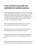MILADY ESTHETICS EXAM SCRIPT 2026 QUESTIONS WITH ANSWERS GRADED A&plus;