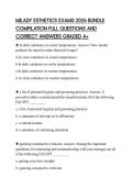 MILADY ESTHETICS EXAMS 2026 BUNDLE COMPILATION FULL QUESTIONS AND CORRECT ANSWERS GRADED A&plus;