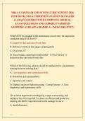 NBAA CAM EXAM AND STUDY GUIDE NEWEST 2026  TEST BANK&vert; NBAA CERTIFIED AVIATION MANAGER  &lpar;CAM&rpar; EXAM PREP WITH COMPLETE 200 REAL  EXAM QUESTIONS AND CORRECT VERIFIED  ANSWERS&sol; ALREADY GRADED A&plus; &lpar;MOST RECENT&excl;&excl;&rpar; 