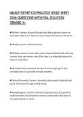 MILADY ESTHETICS PRACTICE STUDY SHEET 2026 QUESTIONS WITH FULL SOLUTION GRADED A&plus;MILADY ESTHETICS PRACTICE STUDY SHEET 2026 QUESTIONS WITH FULL SOLUTION GRADED A&plus;