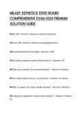 MILADY ESTHETICS STATE BOARD COMPREHENSIVE EXAM 2026 PREMIUM SOLUTION GUIDE