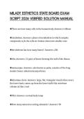 MILADY ESTHETICS STATE BOARD EXAM SCRIPT 2026 VERIFIED SOLUTION MANUAL