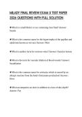 MILADY FINAL REVIEW EXAM 5 TEST PAPER 2026 QUESTIONS WITH FULL SOLUTION