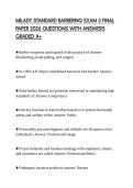 MILADY STANDARD BARBERING EXAM 3 FINAL PAPER 2026 QUESTIONS WITH ANSWERS GRADED A&plus;