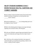 MILADY STANDARD BARBERING EXAM 3 REVIEW PACKAGE 2026 FULL QUESTIONS AND CORRECT ANSWERS
