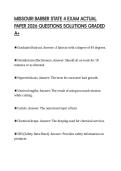 MISSOURI BARBER STATE 4 EXAM ACTUAL PAPER 2026 QUESTIONS SOLUTIONS GRADED A&plus;