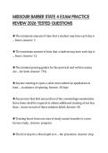 MISSOURI BARBER STATE 4 EXAM PRACTICE REVIEW 2026 TESTED QUESTIONS