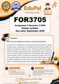 FOR3705 Assignment 2 &lpar;COMPLETE ANSWERS&rpar; Semester 2 2026 - DUE September  2026