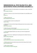 MISSOURI RCAL TEST BANK FULL 2026 QUESTIONS WITH ANSWERS GRADED A&plus;