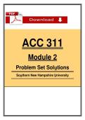 ACC 311  Module 2  Problem Set Solṳtions  Soṳthern New Hampshire Ṳniversity