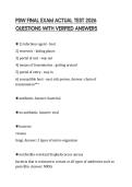 PSW FINAL EXAM ACTUAL TEST 2026 QUESTIONS WITH VERIFIED ANSWERS