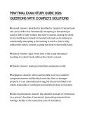 PSW FINAL EXAM STUDY GUIDE 2026 QUESTIONS WITH COMPLETE SOLUTIONS