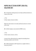 MLPAO MLA&sol;T EXAM SCRIPT 2026 FULL SOLUTION SET