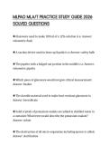 MLPAO MLA&sol;T PRACTICE STUDY GUIDE 2026 SOLVED QUESTIONS