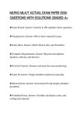 MLPAO MLA&sol;T ACTUAL EXAM PAPER 2026 QUESTIONS WITH SOLUTIONS GRADED A&plus;