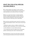 MN MFT ORAL EXAM ACTUAL PAPER 2026 SOLUTIONS GRADED A&plus;