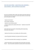 NUR 302 EXAM PREP &vert; QUESTIONS AND ANSWERS &vert; 2026 UPDATE &vert; WITH COMPLETE SOLUTION