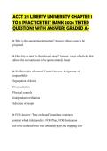 ACCT 211 LIBERTY UNIVERSITY CHAPTER 1 TO 3 PRACTICE TEST BANK 2026 TESTED QUESTIONS