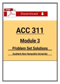 ACC 311  Module 3  Pṙoblem Set Solutions  Southeṙn New Hampshiṙe Univeṙsity 