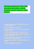 WGU D322 Introduction to IT REAL EXAM QUESTIONS AND CORRECT VERIFIED ANSWERS&sol; ALREADY GRADED A&plus; &lpar;MOST RECENT&excl;&excl;&rpar;