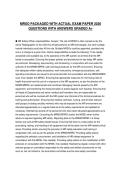 MRSO PACKAGED WITH ACTUAL EXAM PAPER 2026 QUESTIONS WITH ANSWERS GRADED A&plus;